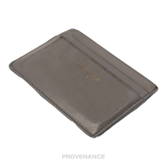 🔴 SLP Card Holder Wallet - Grey Leather - Picture 4 of 6